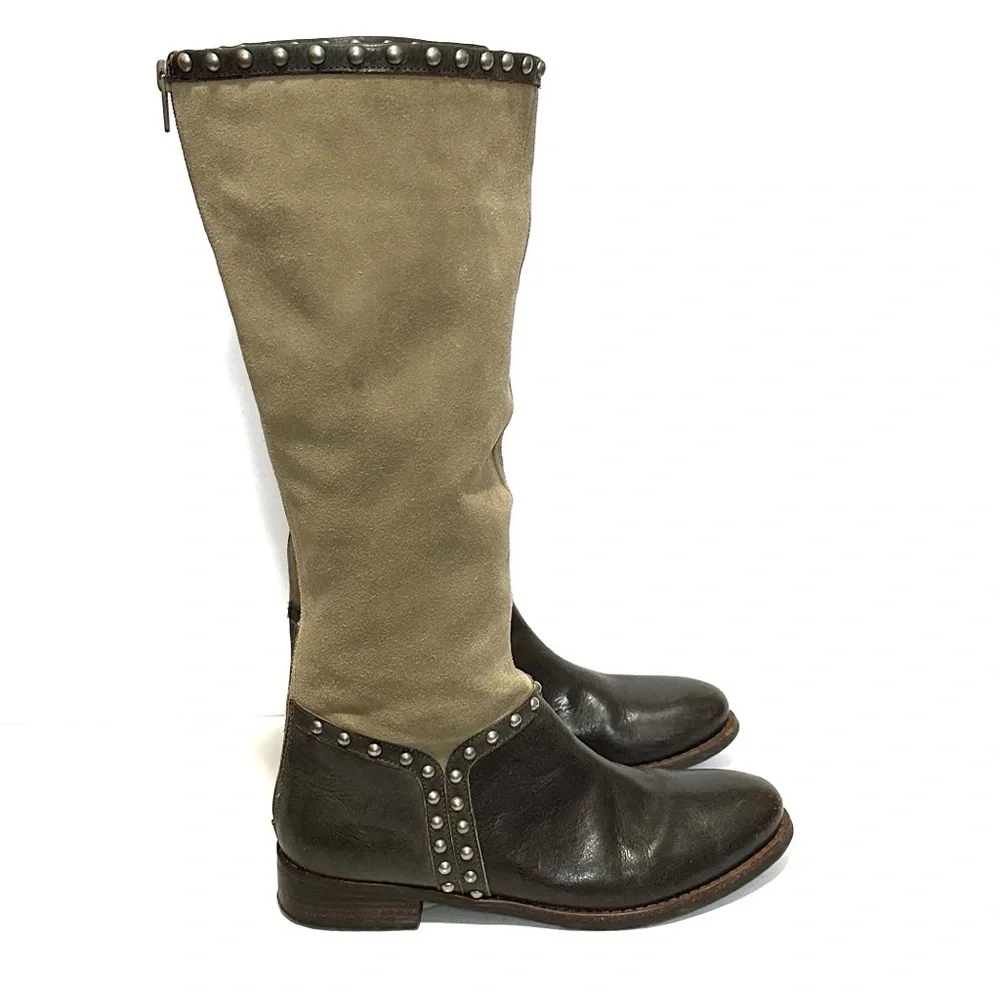 Matisse Conquest studded  Knee-High Boots - Brown and Tan size 9